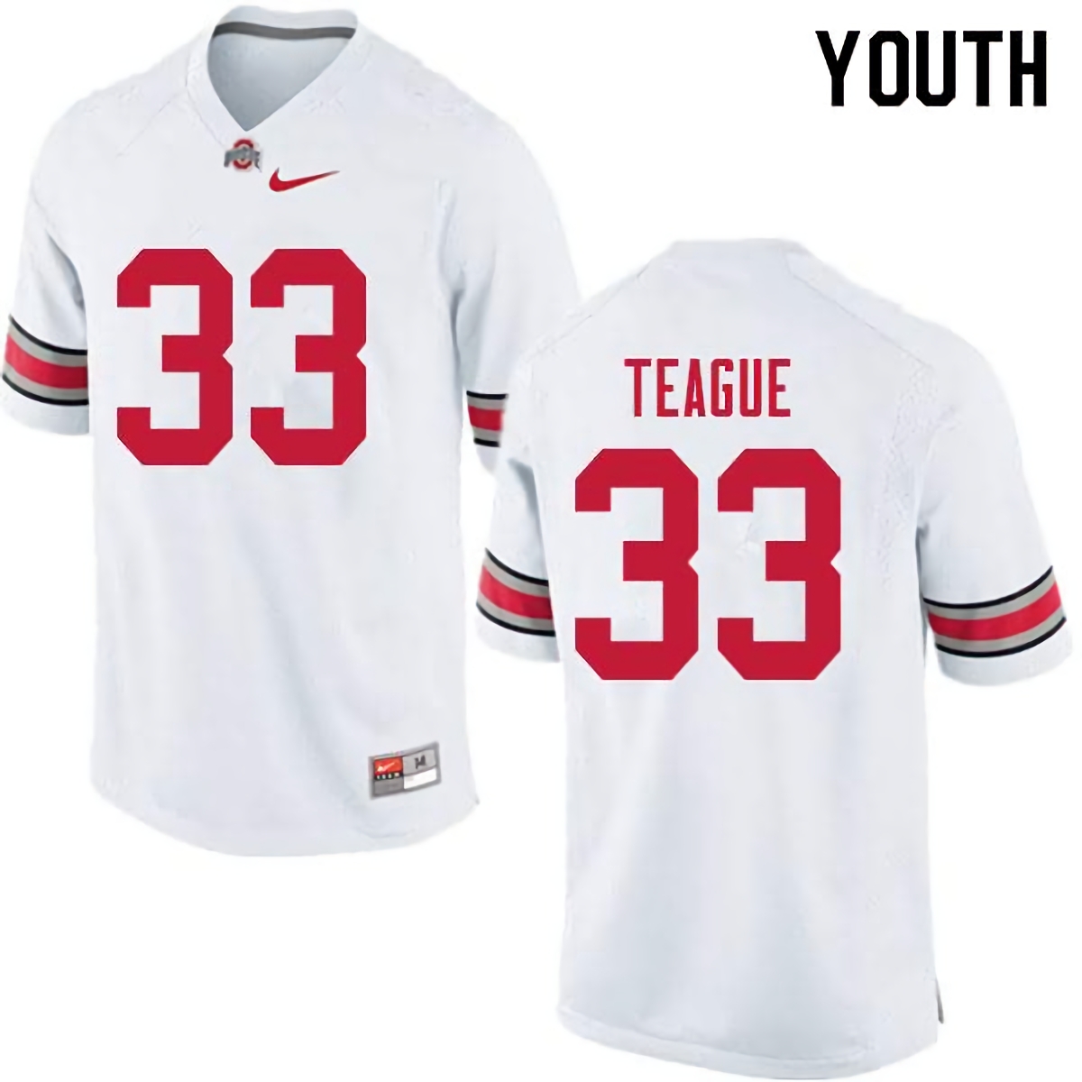 Master Teague Ohio State Buckeyes Youth NCAA #33 Nike White College Stitched Football Jersey CTM8456YX